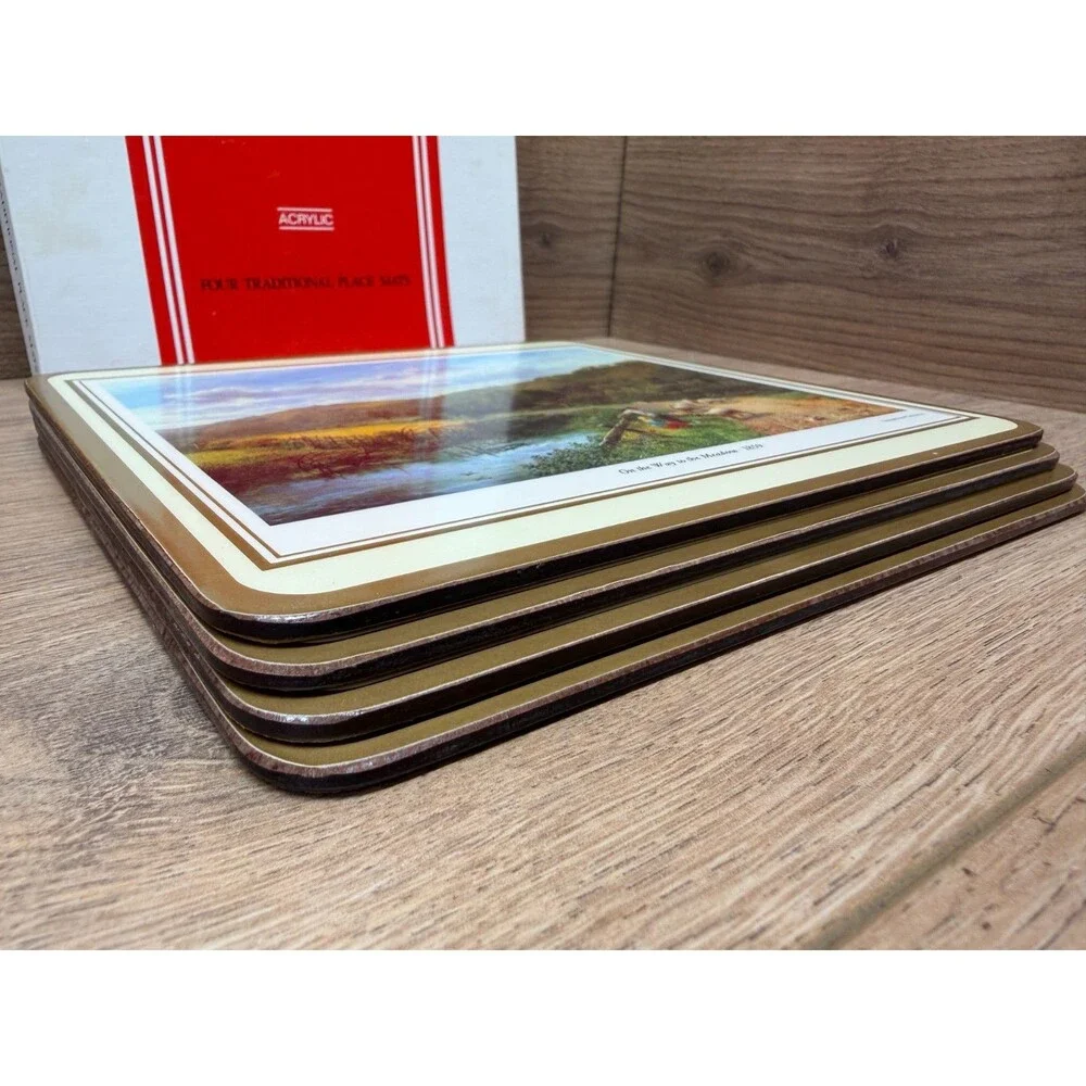 Pimpernel English Countryside Cork Backed Placemat and Coaster Sets - Vintage